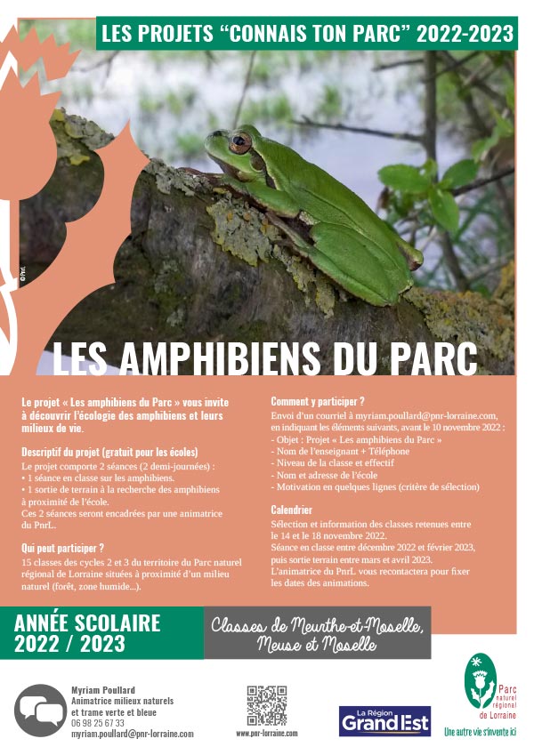 Fiche Connais ton Parc sur les amphibiens