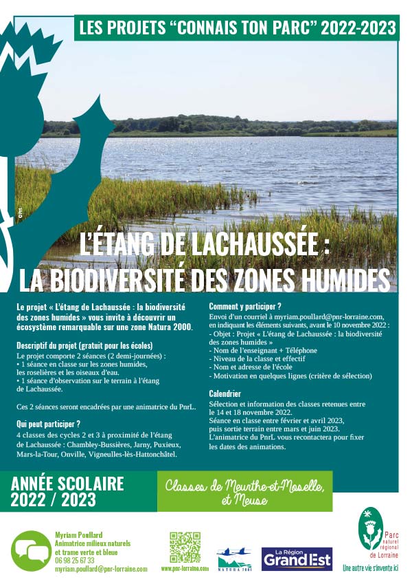 Fiche Connais ton Parc sur la biodiversité des zones humides