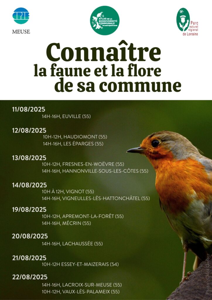 Donner les dates de rendez-vous pour les atlas de la biodiversité communale